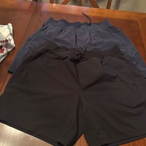 Lulu lemon xl black and blue shorts. Good condition